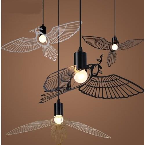 Nordic childrens room pastoral simple birds Pendant Lights industrial restaurants creative personality single head Pendant Lamp