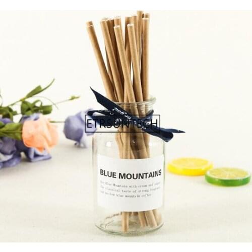 10000pcs Solid Plain Brown Kraft Paper Straws Bulk-Biodegradable Rustic Party Drinking Restaurant Juice Coffee Smoothies Soda