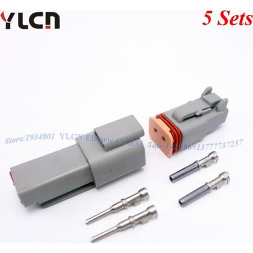 High Quality Brand 5 sets Kits 2 Pin/Way Auto Super Sealed Waterproof Electrical Wire Connectors Plug For Car
