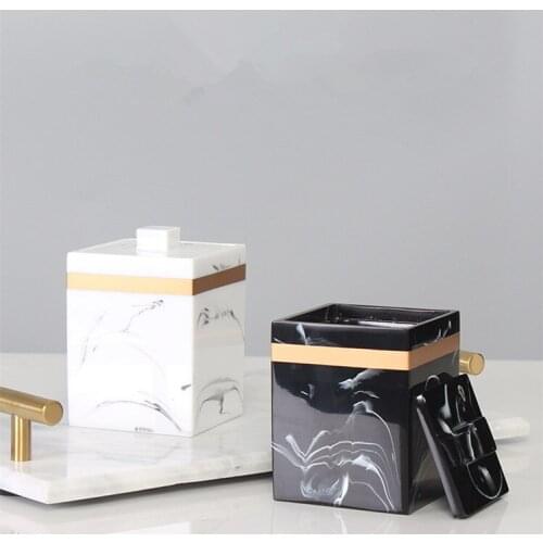NEWYEARNEW Personality Resin Toothpick Holder Box Transparent Creative Desktop Storage Home Furnishing Decoration Gifts