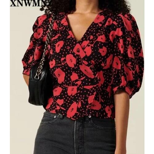 Блузки с запахом XNWMNZ China At AliExpress