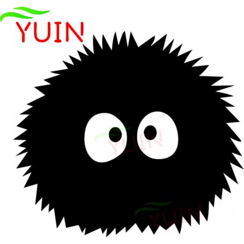 Cute Spirited Away Dust Bunnies Car Sticker Cartoon PVC Decoration Accessories High-quality Waterproof Cover Scratch Decal