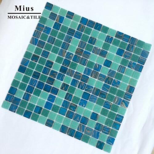 Green mosaic wall tile