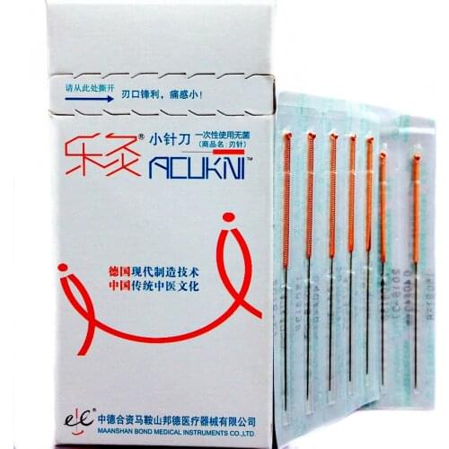 0.4,0.5*20/30/50/75mm disposable acupuncture needle moxibustion knife blade needle beauty massage needle