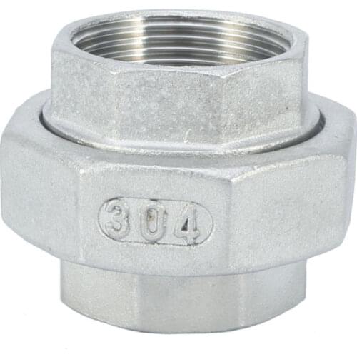 1/4" 3/8" 1/2" 3/4" 1" 1-1/4" 1-1/2" 2" BSPT Female To Male Socket Union Coupler 304 316 Stainless Pipe Fitting Water Gas Oil