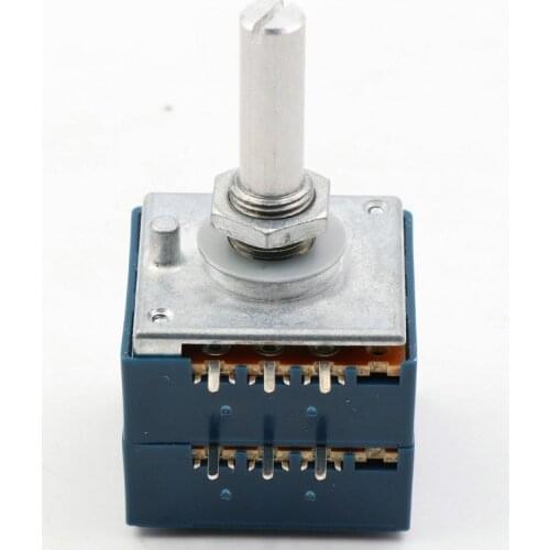 10K 20K 50K 100K 250K 500K ALPS RK27 VOLUME Potentiometer Dual 10~500KAX2 Slotted Japan Rotary switch 6Ppin