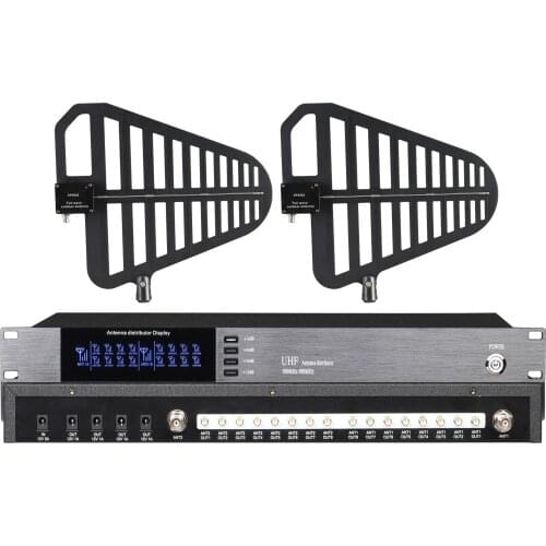 Paulkitson 16channels Signal Amplifier Antenna Distributor System Active Antenna UHF Antenna Splitter Collector For Wireless Mic