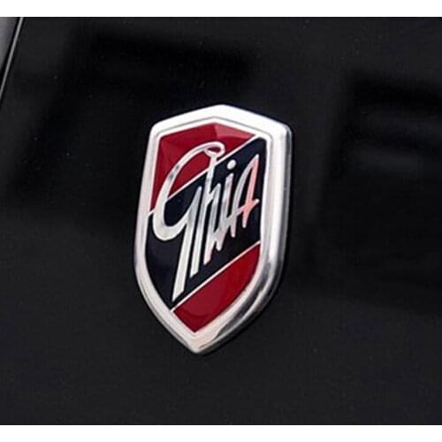 2 PCS 3D aluminum GHIA Side Emblems Shield Logo Marked Car Sticker For Ford Focus Mondeo Fiesta car-styling