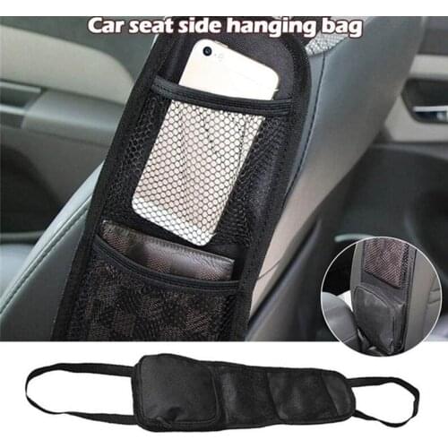 Car Seat Back Side Hanging Bag Auto Seat Drink Holder Multi-Pocket Phone Storage Box Grocer Sack Backrest Hook Car-styling