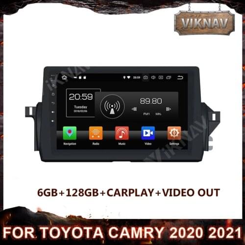 128GB Android 10.0 DSP Car Radio Multimedia Player Navigation GPS For Toyota Camry 2020 2021 HD Screen Head Unit Tape Recorder