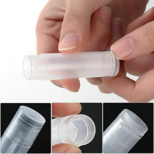 FreeShip 9PCS 5g DIY Empty Plastic Lip Balm Container Lipstick Cream Tube Bottle Mouth Lip Balm Stick Sample Cosmetic Container