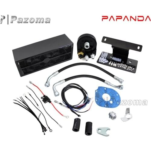 Black Reefer Oil Cooler Fan Cooling System for Harley Touring Models 2009-2016