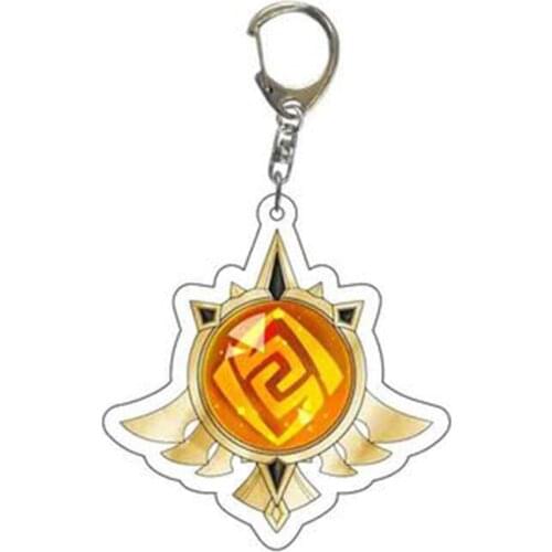 Customized Anime Keyring Genshin Impact Keychains Acrylic Pendant Key Rings Kids Cosplay Jewelry Gifts