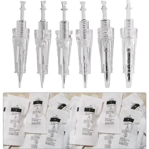 100 PCS 1RL/3RL/5RL/5F/7F Permanent Makeup Disposable External Bayonet Cartridges For Eyebrow / Lips / Eyeliner Digital Machine