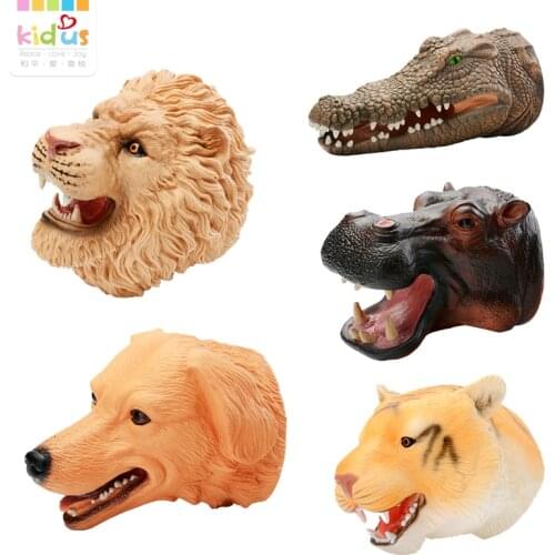 Kidus Plastic Animal Hand Puppet Toy For Children Early Learning Animal Shape 5 Models