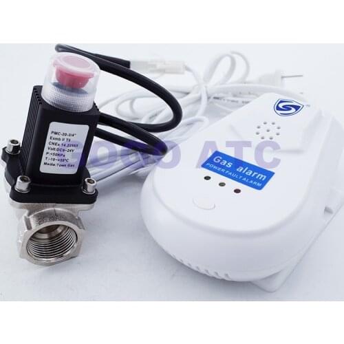 DN15 DN20 DN25 Aluminum Copper gas emergency shut off Electric Automatic valve 9V 12V 24V for Home Alarm Gas Pipeline Security