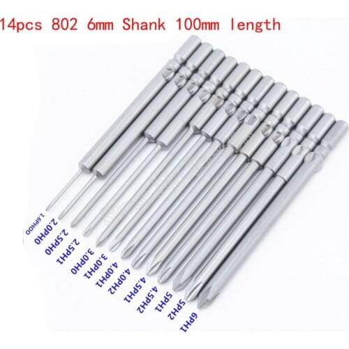 Magnetic Phillips Cross Screwdriver Bit 802 6MM Shank Electric Driver Bits Hand Tools Screwdriver Drill Bit