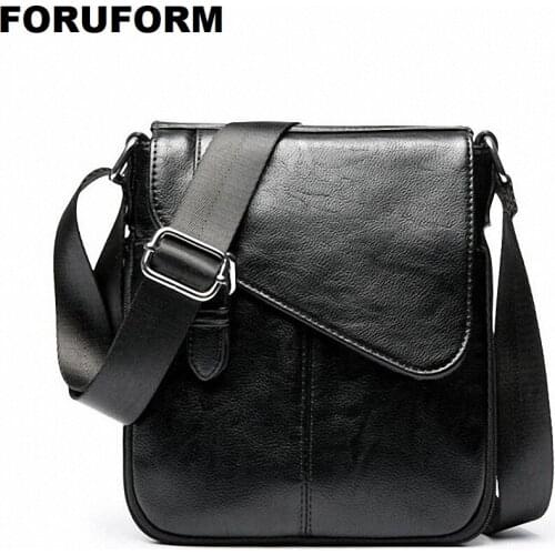 PU Leather Mens Bags Male Crossbody Bags Small Flap Casual Messenger Bag Mens Leather Travel Shoulder Bag LI-2173