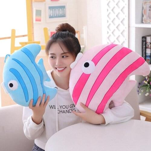 Creative Cute Fish Plush Toys Tropical Fish Dolls & Stuffed Toys Plush Pillow Sea Animal Toys Children Baby Gifts Home Decor