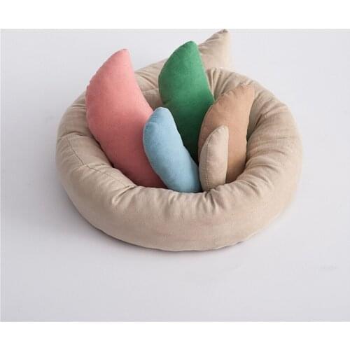 New!Baby Photo Shoot Wheat Donut Posing Props 6 PCS/Set Baby Pillows Ring Newborn Photography Props Basket Filler Fotografia