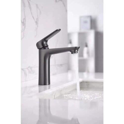 New style Gun gray colour Brass Bathroom sink faucet cold hot water basin mixer faucet tap top quality bathroom faucet