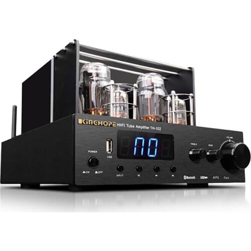220V Optical Fiber Coaxial Bluetooth HiFi Valve Tube Amplifier Lossless Bluetooth HIFI Amplifier TH-102