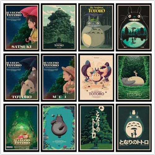 Perfect JL Tonari no Totoro retro posters kraft wall paper High Quality Painting For Home Decor wall stickers HBB49