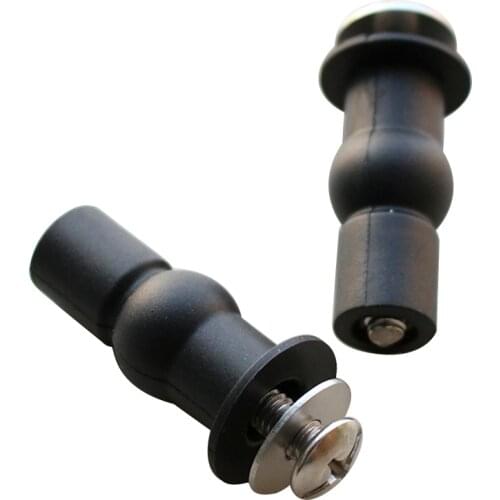 Toilet Seat TOP FIX Seat Hinge Hole Fixings Well Nut Screw Rubber Back to Wall Pair