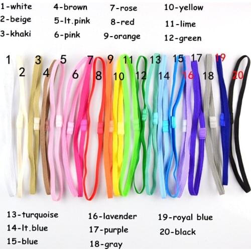 100 pcs/lot , Plain Skinny Elastic Headband - Skinny Headbands - Interchangeable - For Clips - Headband
