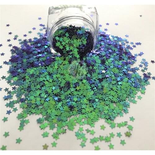 PrettyG 10g-200g 3MM Stars Shape 12 Kinds Colors Glitter Sequins For Nail Art Makeup Tumblers Crafts Festival Accessories