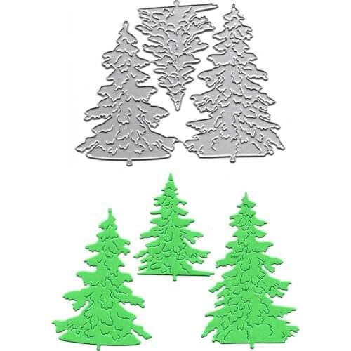 Clear Stamps And Dies Christmas Tree Slimline Die For Scrapbooking Embossing Folders Card Making DIY Metal Craft Cutting Stencil
