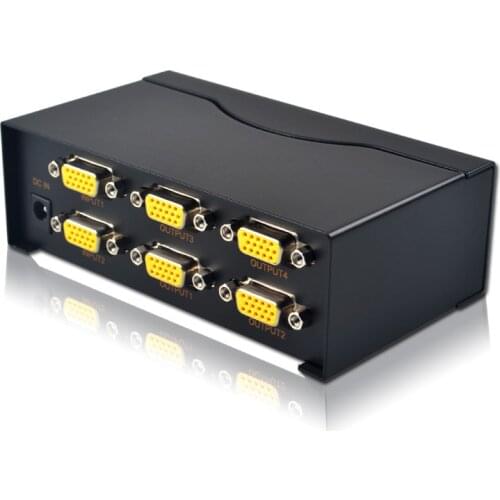 VGA Splitter Switch 2x Input 4x Output with remote/4 Port VGA Switch Box 2 In 4 Out For LCD PC TV Monitor