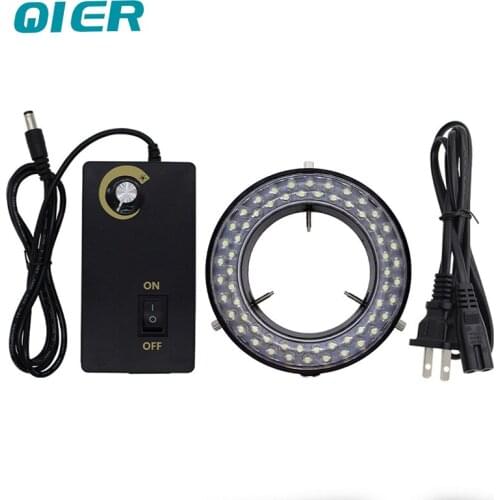 60 LED Adjustable Ring Light illuminator Lamp for Microscope light EU US Plug