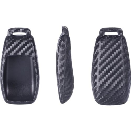 Carbon Fiber silicone Remote Key Case Shell For Mercedes Benz E Class E200 E260 E300 E320 Protective Key Cover Fob Holder