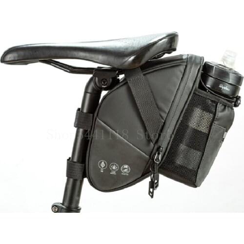 Bicycle Saddle Bag With Water Bottle Pocket Waterproof MTB Bike Rear Bags Cycling Rear Seat Tail Bag Bike Accessories