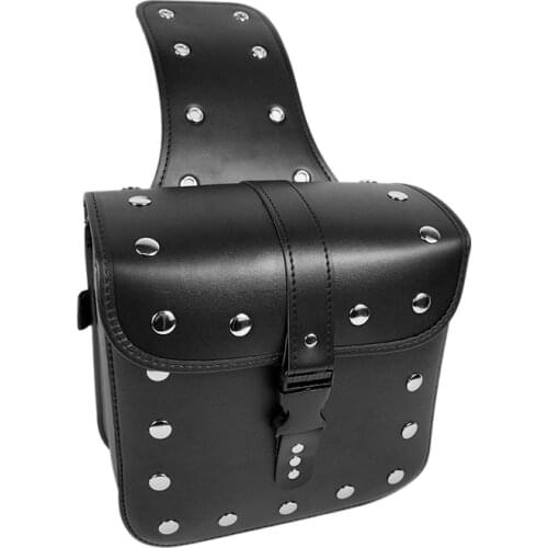 Universal Motorcycle Saddle Bags PU Leather For Honda Shadow Suzuki Boulevard Sportsters Saddle Bags Toolkit