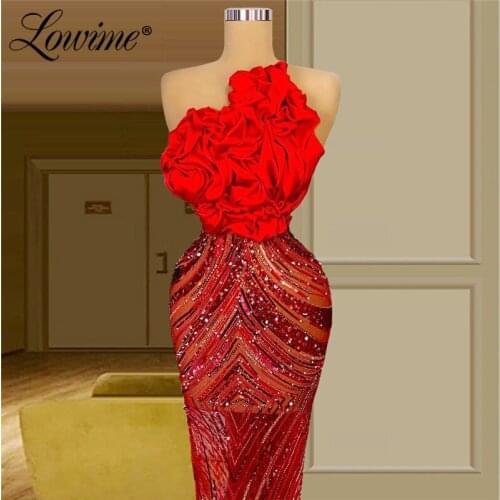 Gorgeous Red Evening Dresses Strapless Beading Celebrity Dress Illusion Evening Party Gowns Robe De Soiree Crystals Prom Dresses