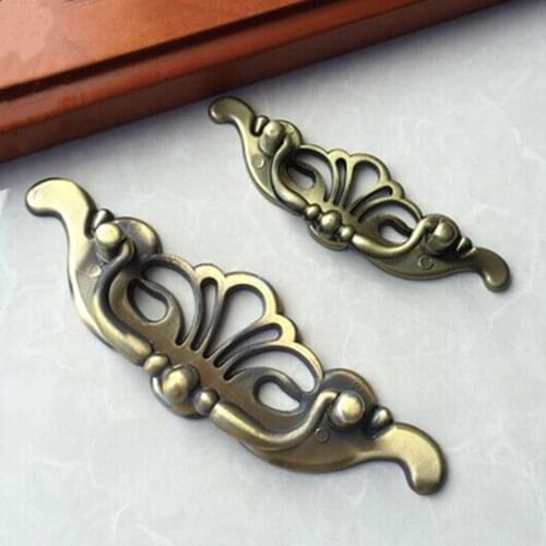 58mm vintage furniture shaky handles bronze drawer cabinet pulls knobs 78mm antique brass dresser cupboard door handles pulls