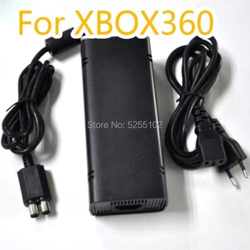 Replacement Charger With LED Indicator Light EU Plug AC 100-240V Adapter Power Supply Charger Cable for X-BOX 360 Slim Ideal