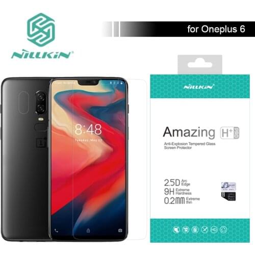 Nillkin Oneplus 6 Tempered Glass Screen Protector 2.5D One Plus 6 Glass Anti-Scratch 0.2mm Ultra-thin for Oneplus 6 3 Glass Film