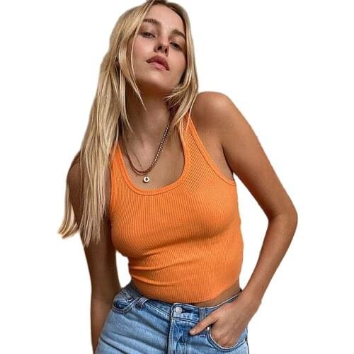 TYJTJY 2021 Summer O Neck Sleeveless Crop Top Women White Off Shoulder Basic T Shirts Y2K Casual Sexy Green Tank Tops