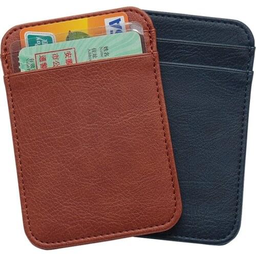 Zoukane Classical Vertical Mini Solid Credit Card Holder Business Multi-Card Drivers License ID Card Package Custom Logo ZSKB02