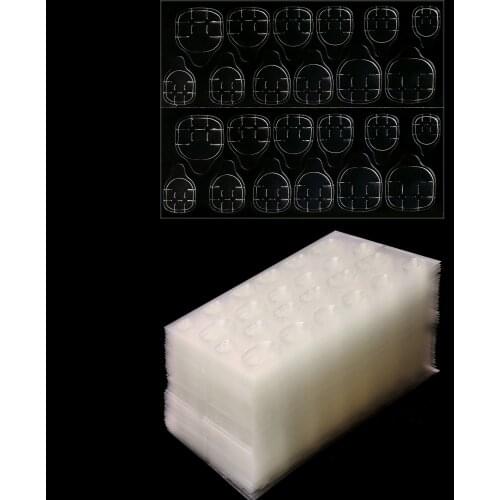 10/20/50 Sheets Fake Nail Glue Ultrathin Breathable Adhesive Double Side Glue Sticker Flexible for Acrylic False Nails Art Tool