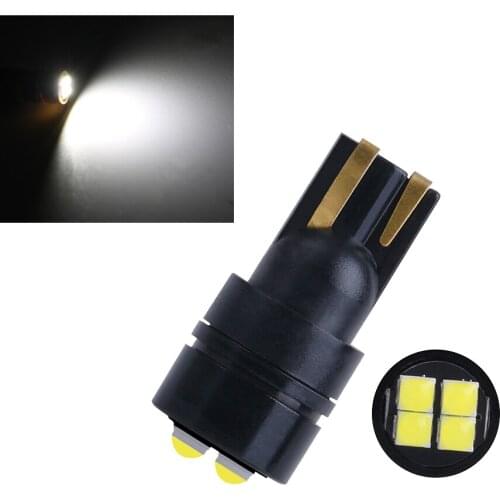 2 Pcs 3D 3030 4smd t10 w5w Wedge Clearance Lamp Canbus No Error License Plate Trunk Light Bulb 6000K White Color