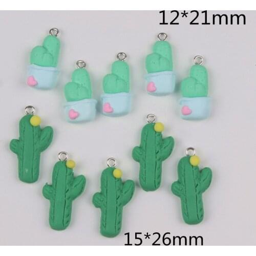 20pcs/lot polymer clay Cactus with hook kawaii DIY polymer clay accessoreis