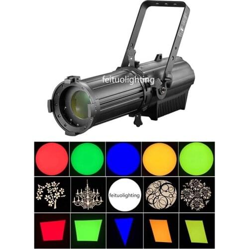 4pcs RDM / DMX Ellipsoidal Led Profile Spot Light With Manual Zoom 350W RGBW 4in1 / 300W RGBAL 5in1 Studio Theater Stage Light