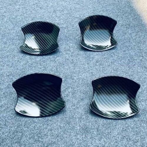 For 2021 Nissan Kicks Accessories Car Door Handle Bowl Cover Outer Door Bowl Sticker Side Door Bowl Protector ABS Car Styling