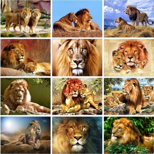 Diamond Painting Lion Cross Stitch Square/Round Diamond Art Embroidery Mosaic Sale Bead Picture Kits Handicraft Hobby Wall Decor