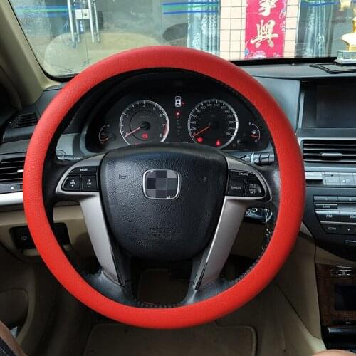 Car Styling Anti-slip Steering wheel cover For Mitsubishi Eclipse 3 4 Galant 9 Lancer 10 GS44S Pistachio Space Star Accessories