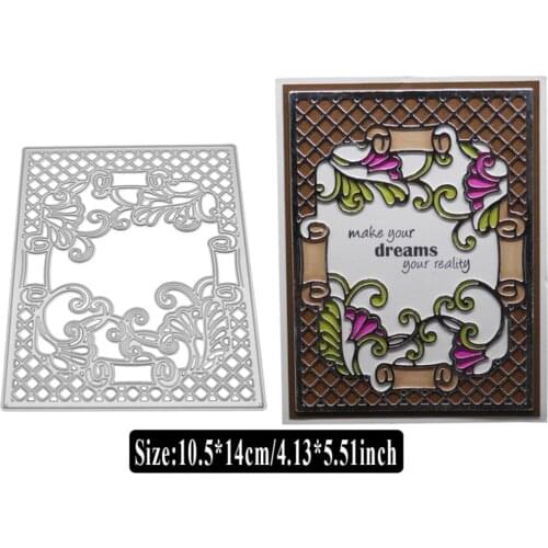 Openwork Background Die Cuts for Card Making,URYKE Metal Cutting Dies Stencil Decorations for DIY Embossing Scrapbooking